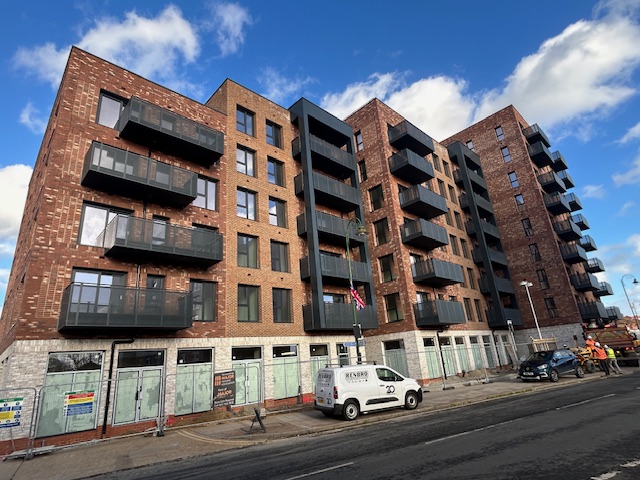 Residential corridor in new apartment block
