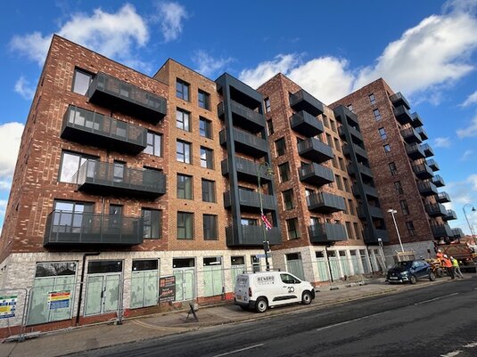 Residential corridor with fire stopping details
